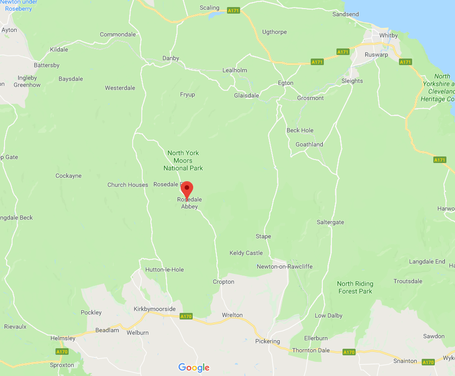 Rosedale location in North Yorkshire